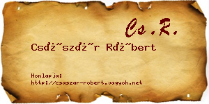 Császár Róbert névjegykártya