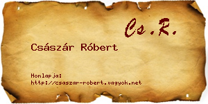 Császár Róbert névjegykártya