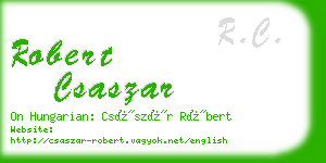 robert csaszar business card